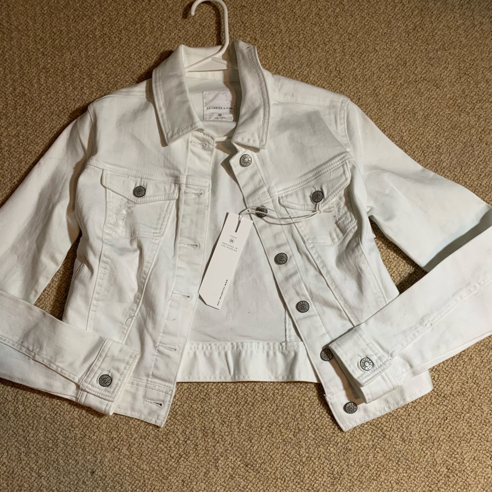 White jean jacket